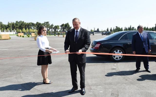 Prezident Qaxda Bayraq Muzeyinin açılışında iştirak edib