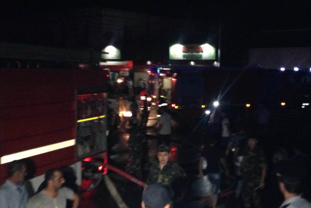 "Sabunçu bazarı"ndakı yanğın söndürülüb