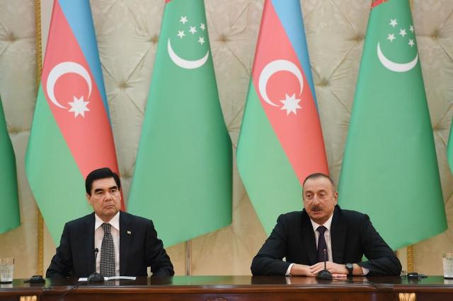 Azərbaycan və Türkmənistan prezidentlərinin mətbuata birgə BƏYANATI