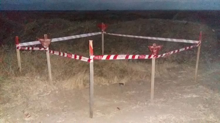 Ağdamda Ermənistan istehsalı olan mina aşkarlandı
