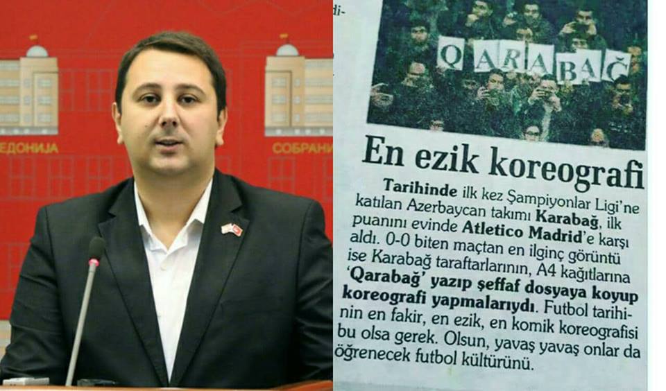 Makedoniyalı siyasətçi: ““Sabah” Ermənistan haqda sərt yazmaqla günahını yumalıdır”