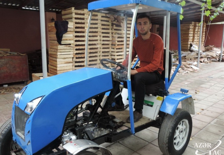 Xaçmazda 18 yaşlı gənc traktor düzəldib - FOTOLAR