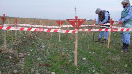 Ağdamda Ermənistan istehsalı olan mina tapıldı