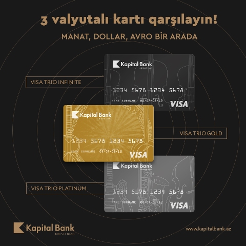 Visa Trio &ndash; manat, dollar və avronu birləşdirən kart 