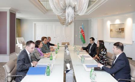 Leyla Əliyeva UNICEF-in regional direktoru ilə g&ouml;r&uuml;şd&uuml;
