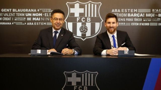 Messi &ldquo;Barselona&rdquo; ilə yeni m&uuml;qavilə imzaladı