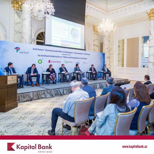 Kapital Bank-ın təşkilatçılığı ilə “Azərbaycanda Etika və komplayns” konfransı keçirilib