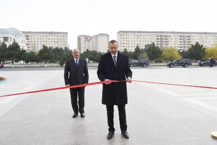 İlham Əliyev YAP Sumqayıt şəhər təşkilatının binasının açılışında 