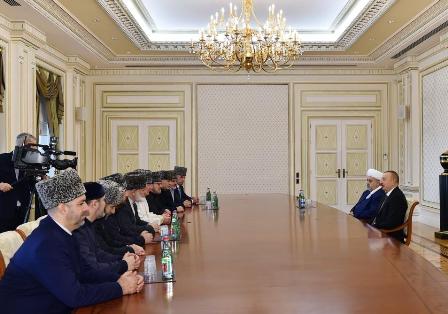 Prezident m&uuml;səlman din xadimlərini qəbul etdi