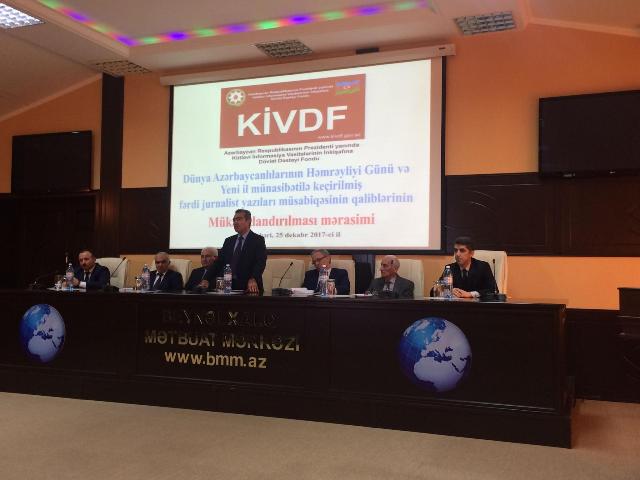 KİVDF jurnalistləri mükafatlandırdı - SİYAHI   