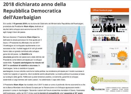İtaliya mediası İlham Əliyevin keçirdiyi toplantıdan yazdı