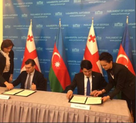 Fuad Muradov gürcü həmkarı ilə memorandum imzaladı