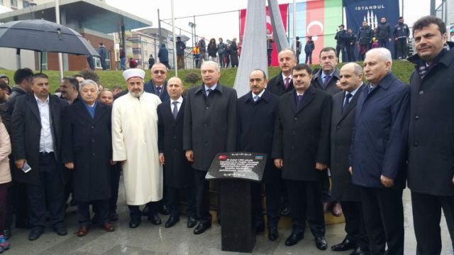 İstanbulda Xocalı soyqırımı abidəsinin açılışı oldu - Fotolar