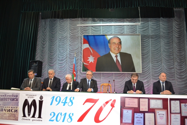 “Mingəçevir işıqları” qəzetinin 70 illik yubleyi keçirilib