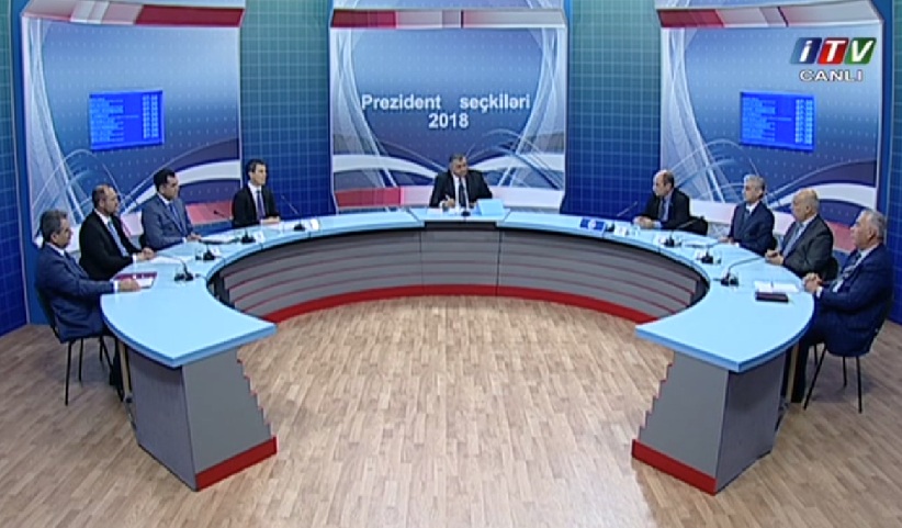 Prezidentliyə namizədlər İTV-də ilk debata çıxdılar - VİDEO