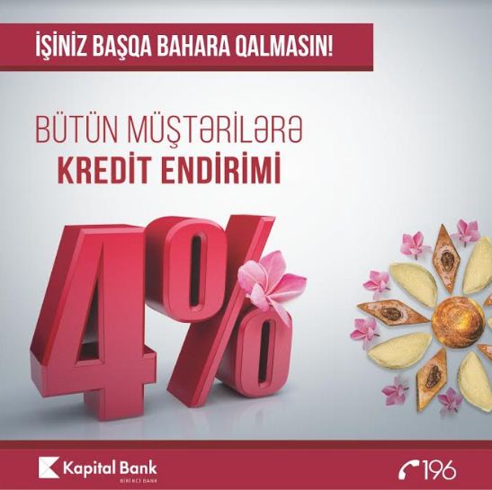 Kapital Bank-da endirim davam edir