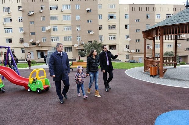 Leyla Əliyeva “Bizim həyət”in açılışında – FOTO