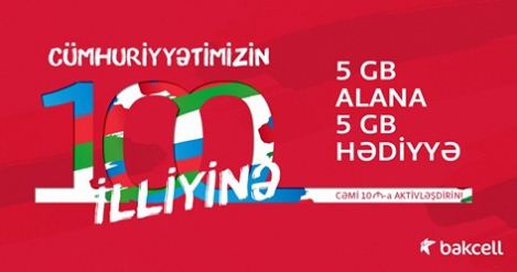 Bakcelldən Cümhuriyyətin 100 illiyinə 2-qat artıq internet