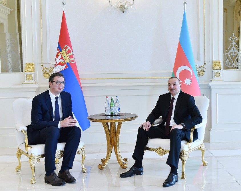 Azərbaycan və Serbiya prezidentlərinin təkbətək görüşü oldu