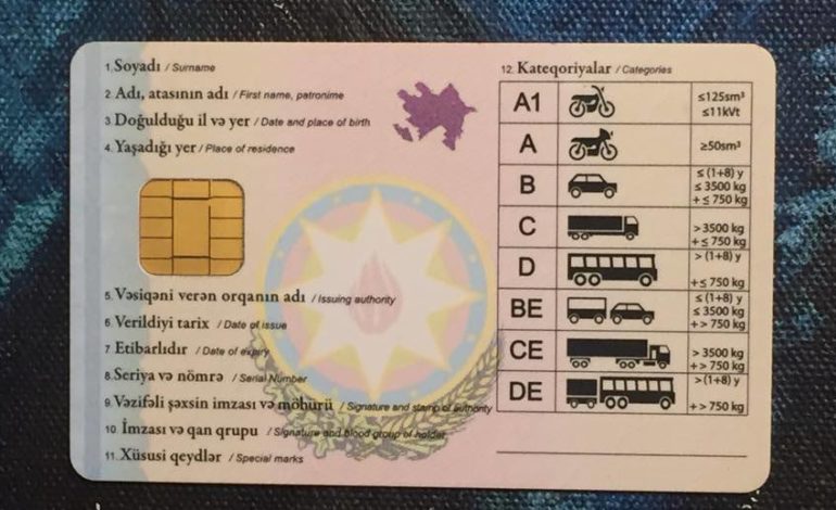Yeni sürücülük vəsiqələri 2019-cu ildən veriləcək