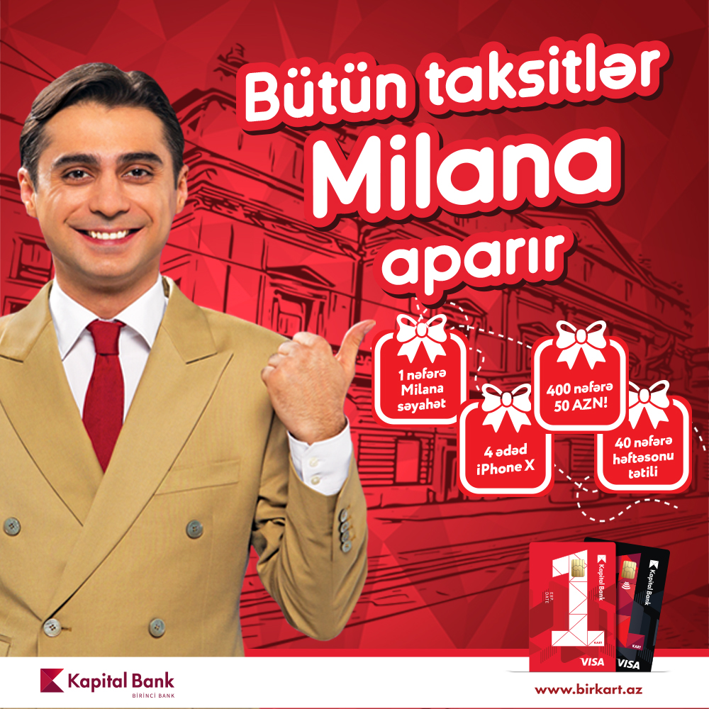 BirKart sahibləri Milana səyahət qazana bilərlər   