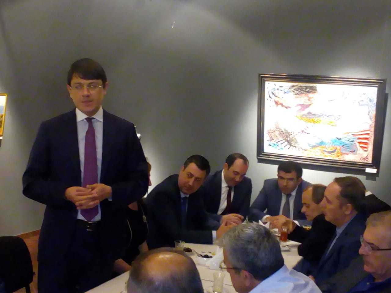 Fuad Muradov&nbsp;G&uuml;rc&uuml;stan ziyalıları ilə g&ouml;r&uuml;ş&uuml;b
