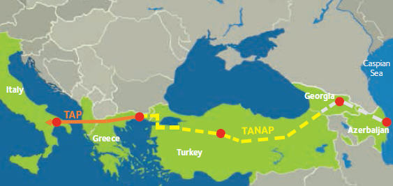 TANAP kəmərindən T&uuml;rkiyəyə qaz tədar&uuml;k&uuml; başlayıb 