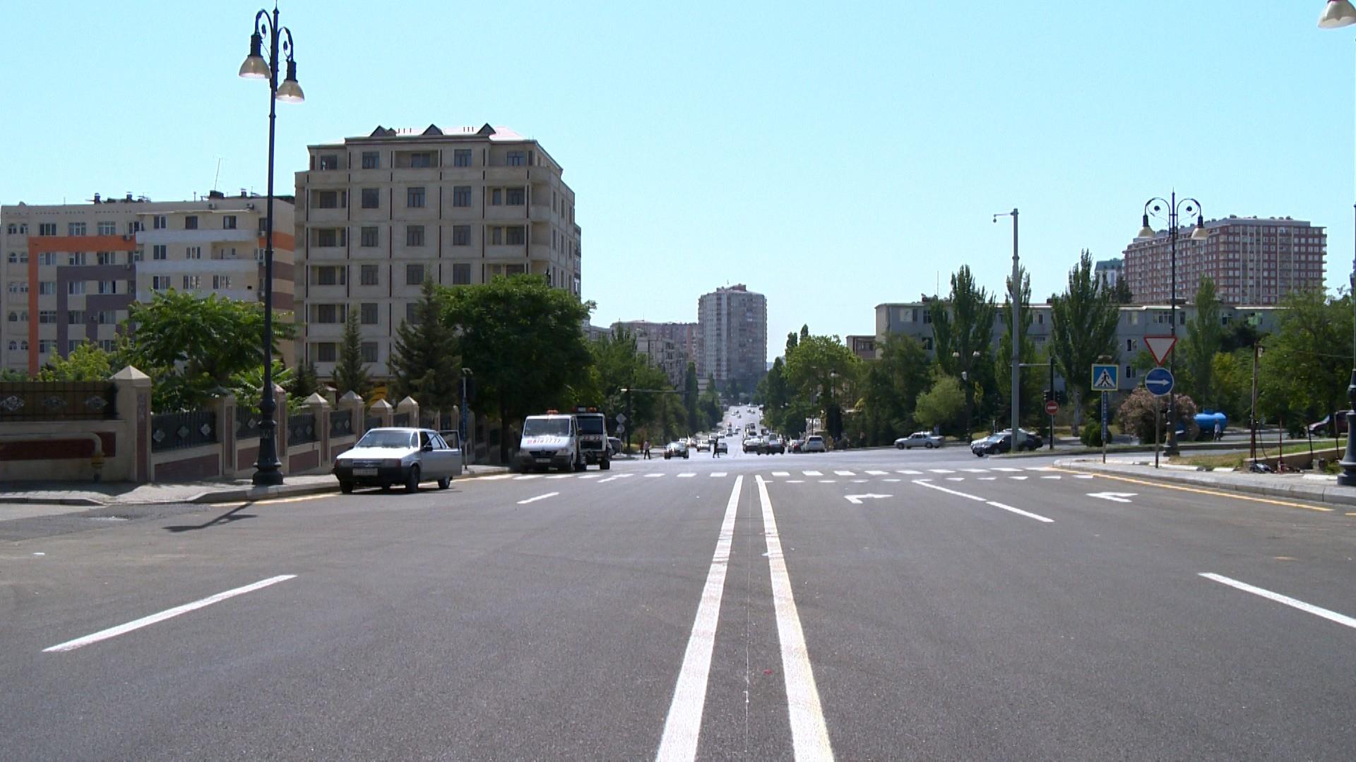 Bakının bu yolunda təmir yekunlaşdı 