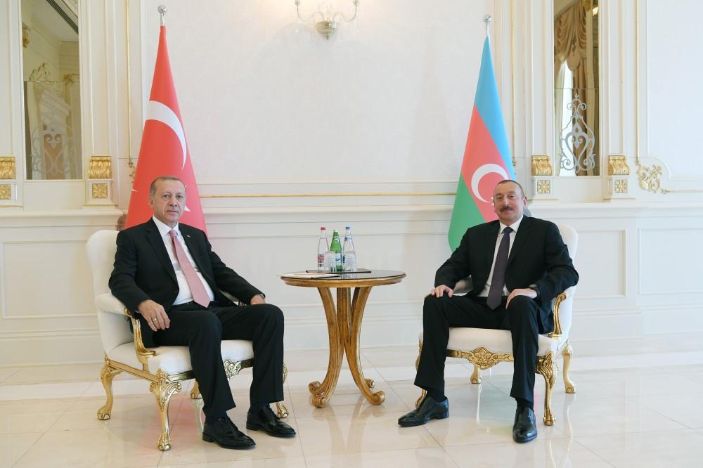 İlham Əliyevlə Ərdoğanın təkbətək g&ouml;r&uuml;ş&uuml; ke&ccedil;irildi