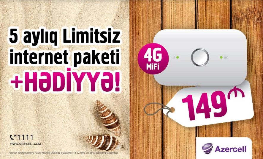 Azercell-dən Yeni 4G MiFi kampaniyasi