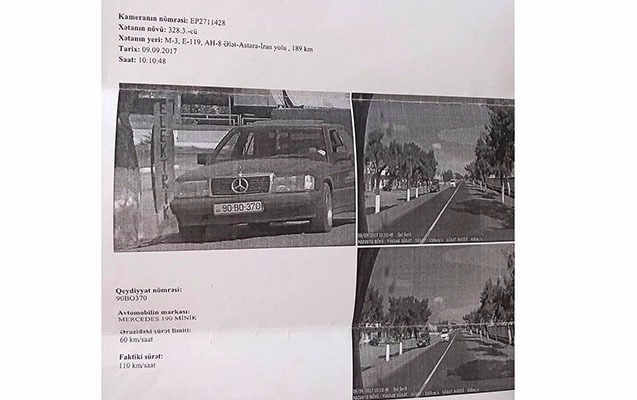 Azərbaycanda yol polisi radara düşdü - Protokol başqasına yazıldı