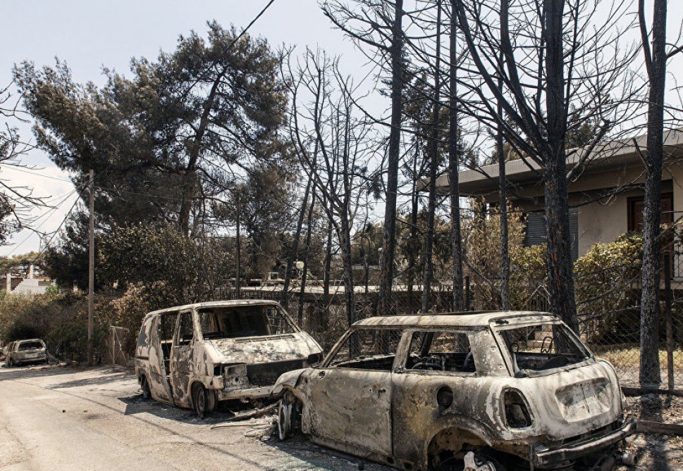 Yunanıstanda meşə yanğınlarında 93 nəfər öldü