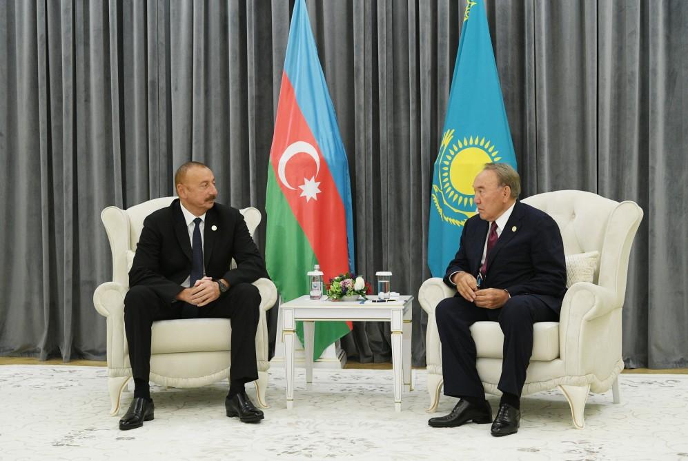 İlham Əliyevlə Nursultan Nazarbayevin g&ouml;r&uuml;ş&uuml; olub&nbsp;