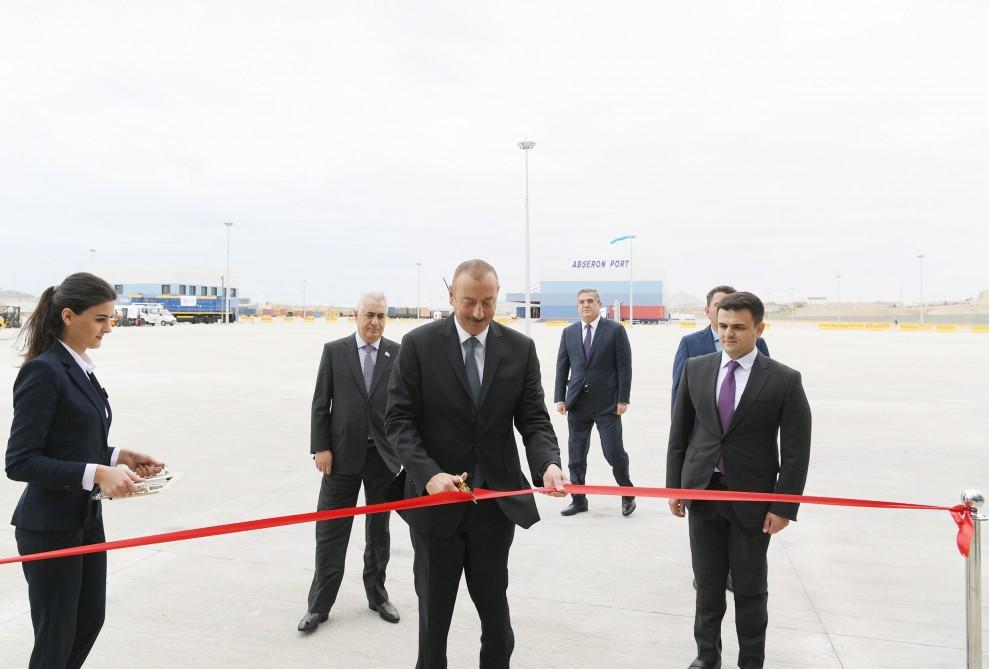 Prezident Abşeron Logistika Mərkəzinin açılışında