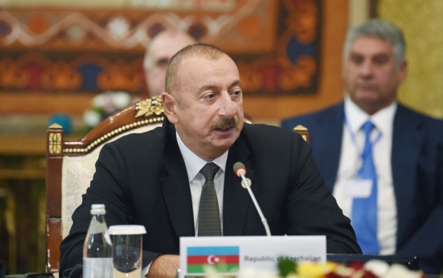 İlham Əliyev Türkdilli Dövlətlərin Əməkdaşlıq Şurasının VI Sammitində çıxış edib - FOTOLAR   