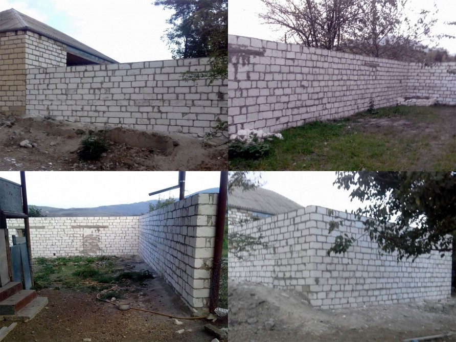 Düşmənlə həmsərhəd daha 12 evin qarşısına müdafiə hasarları çəkilib 