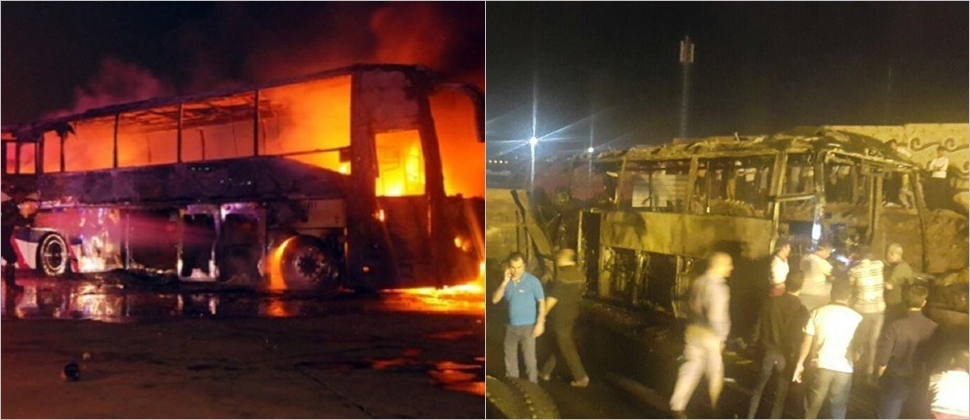 Sərnişin avtobusu toqquşdu - 21 nəfər öldü, 3-ü yaralandı