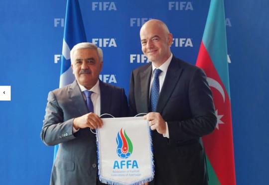 AFFA rəhbərliyi FIFA prezidenti ilə g&ouml;r&uuml;ş&uuml;b   