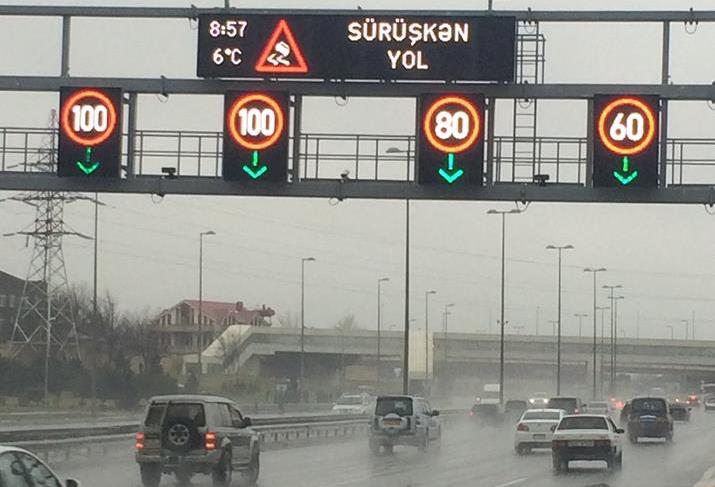Bakıdakı bu yollarda s&uuml;rət həddi endirildi  &nbsp;