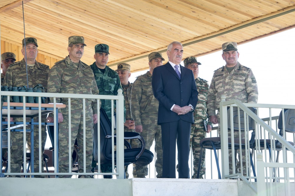 Zakir Həsənov və Vasif Talıbov Naxçıvanda hərbi təlimləri izlədilər - FOTO