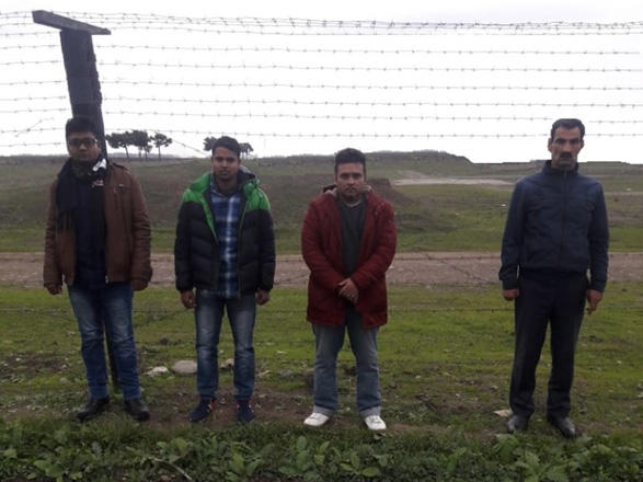 Azərbaycan sərhədini pozan əcnəbilər saxlanıldı