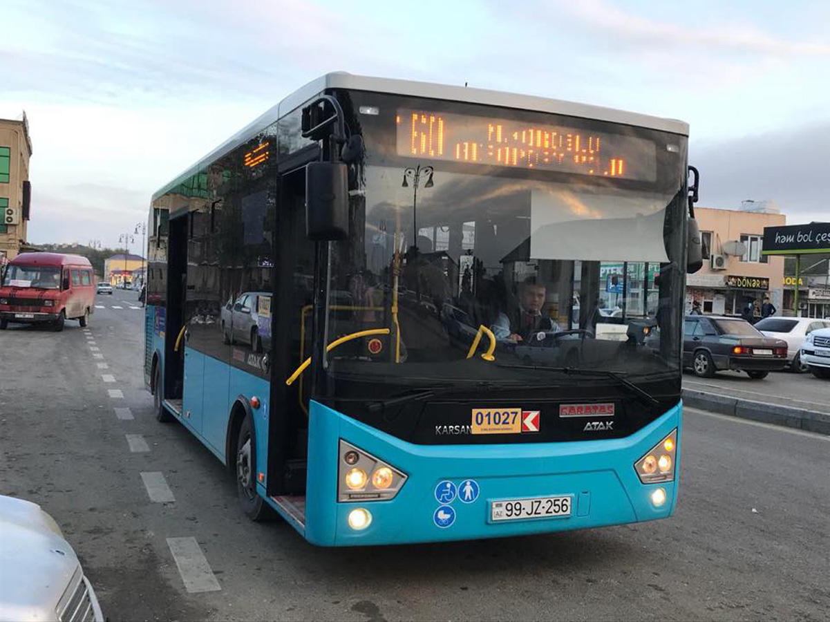 Yeni gətirilən avtobuslar xəttə buraxıldı - FOTOLAR