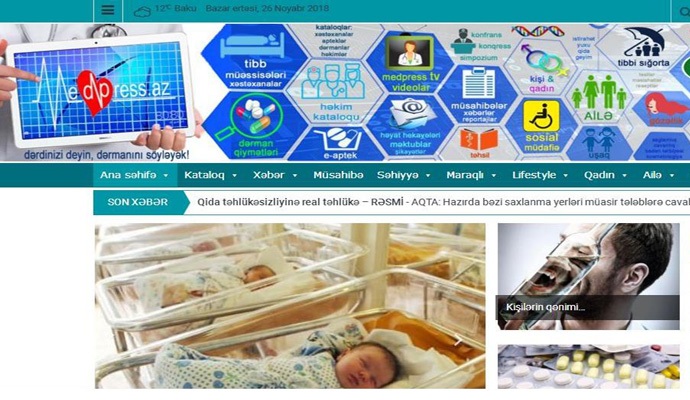 Azərbaycanda yeni tibb saytı fəaliyyətə başladı