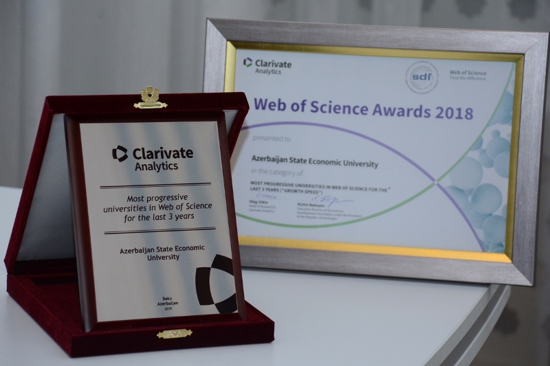 UNEC Web of Science üzrə son 3 ildə ölkənin ən inkişaf etmiş universiteti seçilib