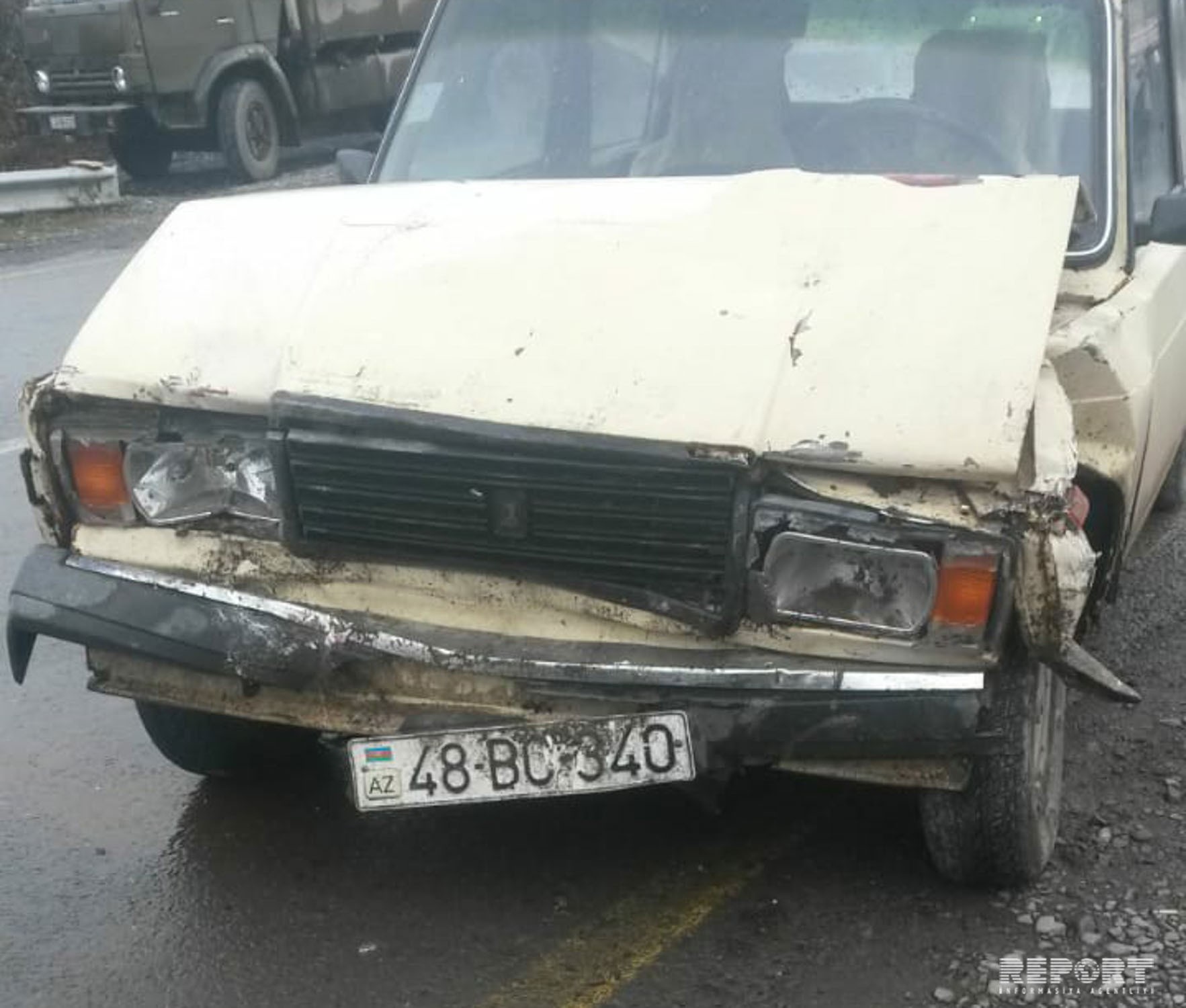 Oğuzda iki avtomobil toqquşdu: 3 yaralı