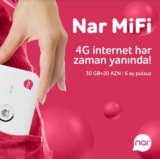 “Nar MiFi” paketini al, 6 aya qədər pulsuz internet əldə et!