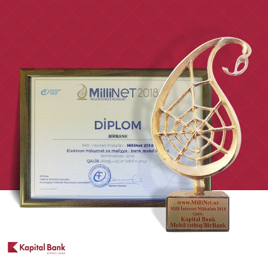 BirBank “Millinet” mükafatı alıb