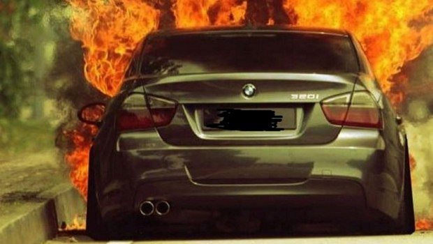 Yeni Yaşmada BMW yandı
