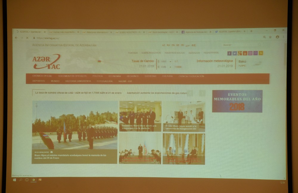 AZƏRTAC ispan dilində xəbər yayımına başladı