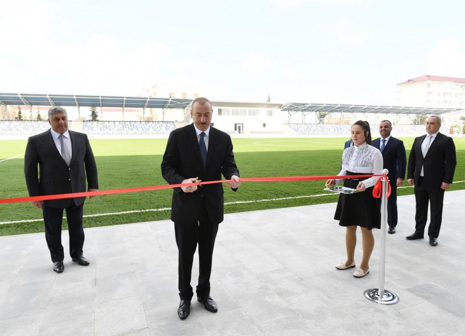 Prezident Beyləqan Olimpiya İdman Kompleksinin açılışında - FOTOLAR